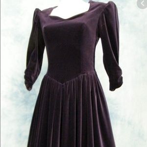Laura Ashley Purple Velvet Dress